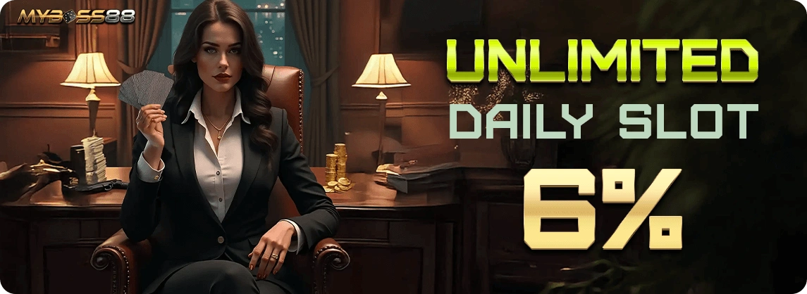MyBoss88 Unlimited Slot Bonus 6 percent promotion banner Malaysia