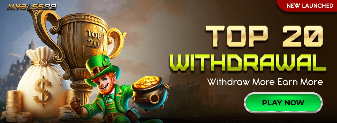 MyBoss88 Top 20 Withdrawal monthly promotion banner Malaysia