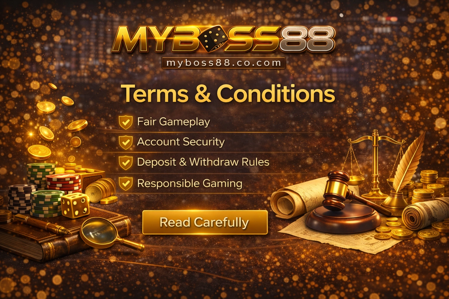 MyBoss88 terms and conditions Malaysia fair gameplay secure rules online casino