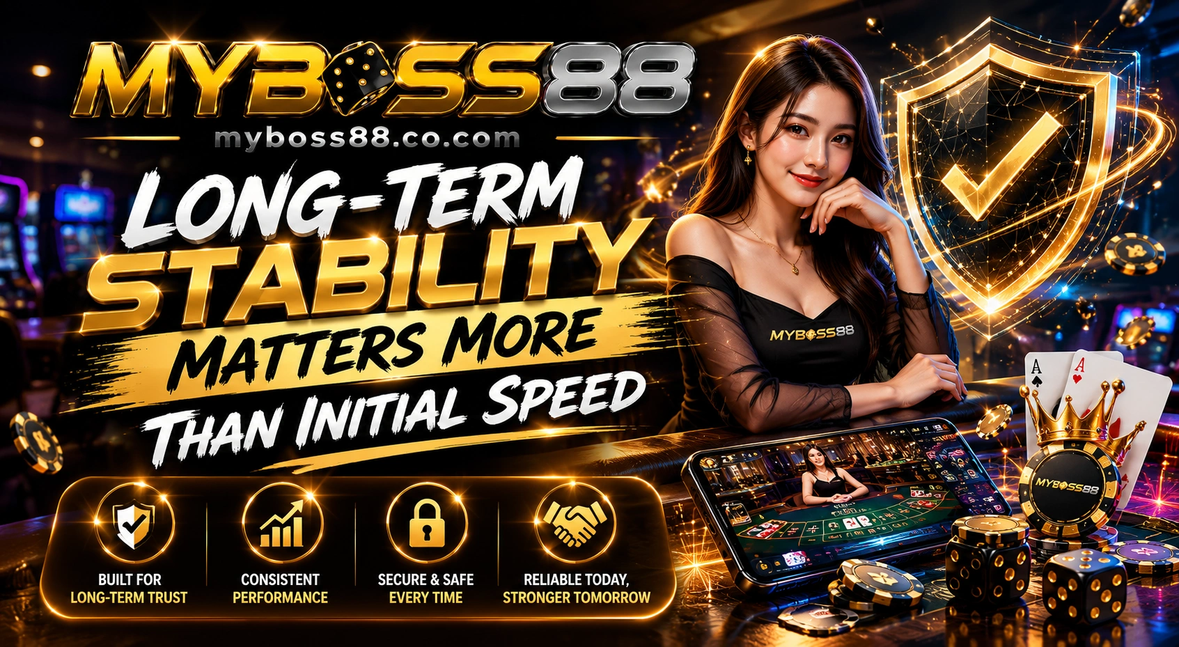 MyBoss88 mobile casino platform focused on long-term stability, secure gameplay performance, and reliable mobile responsiveness in Malaysia.
